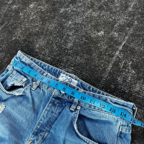 We The Free Light Denim Distressed Flare Jeans size 28 EUC - Picture 8 of 9